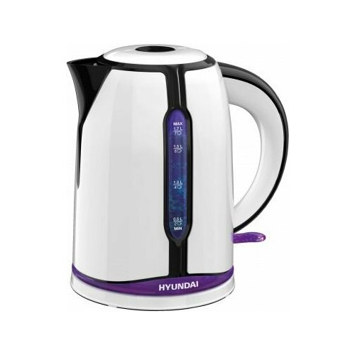 Электрический чайник Hyundai 17л 2200Вт белыйчерный корпус пластик 229400₽