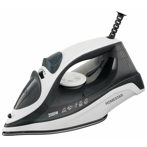 Утюг HomeStar HS-4009 бело-черный 2000Вт пар керамическая подошва антинакипь 1694₽