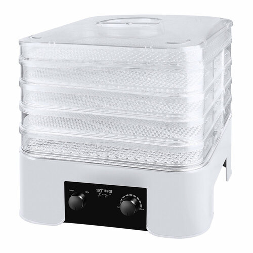 Электросушилка STINGRAY ST-FD702C 7 поддонов 4 разборных поддона для сушки 1 обычный поддонов 2 для пастилы белый жемчуг 351100₽