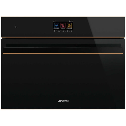 Встраиваемый электрический духовой шкаф Smeg SO4604S4PNR черное стекло Eclipse медный профиль 75590000₽