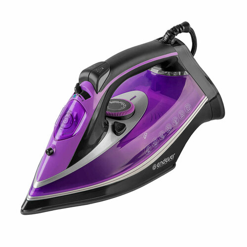 Утюг ENDEVER Delta-222 violet/black (Мощность 2400 Вт, паровой удар 140 г/мин) (90291)