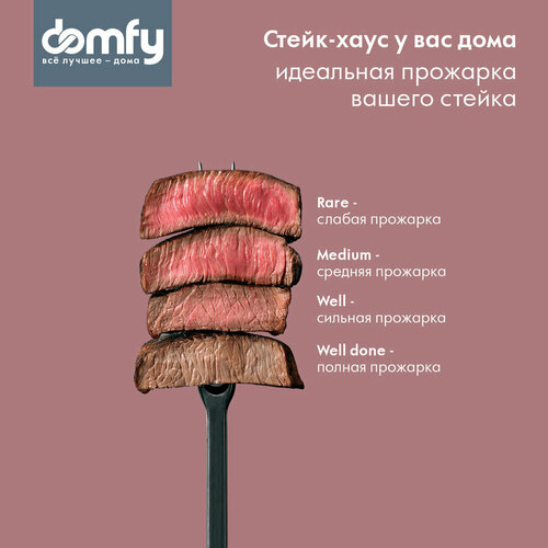 Электрогриль DOMFY Metal DSM-EG703, серебристый и черный