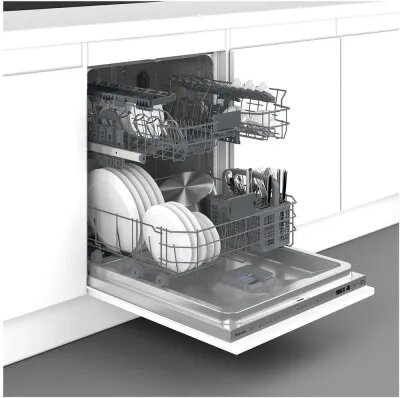 Встраиваемая посудомоечная машина Hotpoint HI 4D66 DW, 60 см, серый - фотография № 3