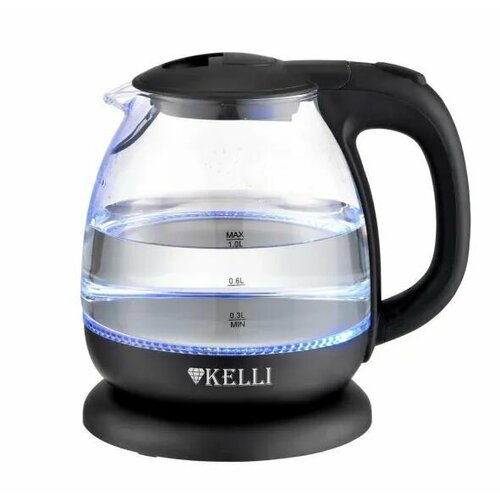 Чайник электрический Kelli KL-1370 кофейный стекло диск 1 л 1100 Вт 210800₽