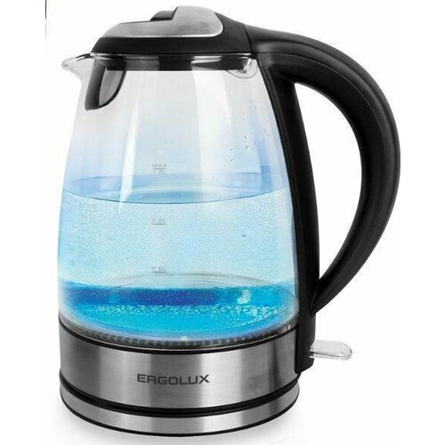 ERGOLUX Чайник электрический ERGOLUX ELX-KG04-C72 черный и нерж сталь 185000₽