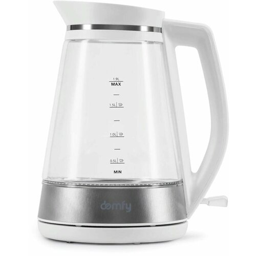 Чайник электрический DOMFY DSW-EK505 3000Вт белый и прозрачный 452000₽