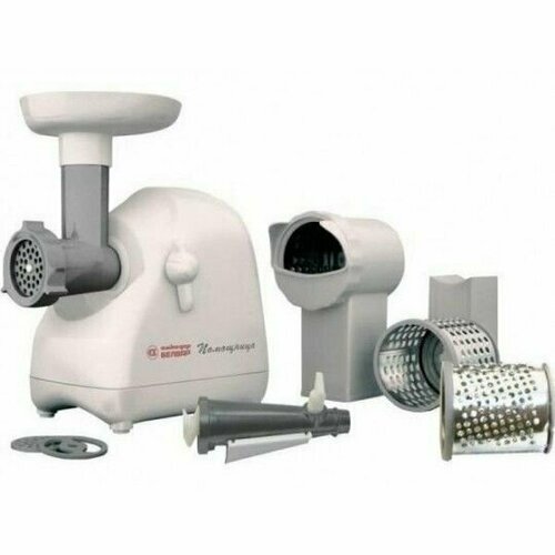 Кухонная машина мясорубка помощница 1500вт соковыжималка реверс 2 диска для фарша 3 насадки Белвар 843300₽