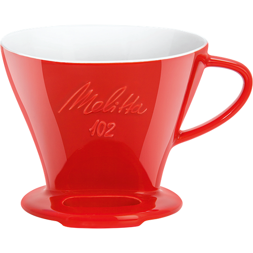 Фарфоровый фильтродержатель для кофе Melitta 102 красный 6763129 5200₽