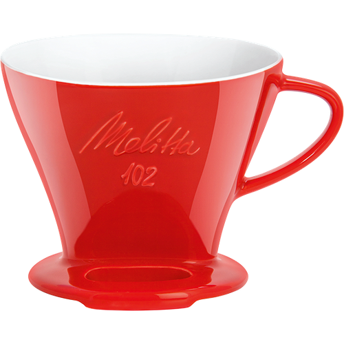 крышка диспенсера кофе для кофемашины melitta 6592547 Фарфоровый фильтродержатель для кофе Melitta 102®, красный 6763129