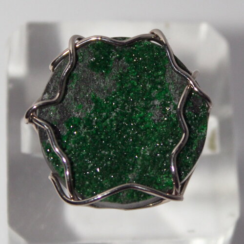 фото Кольцо true stones, гранат, размер 18, зеленый