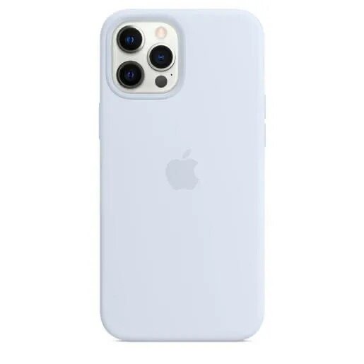 Чехол с цветной анимацией для iPhone 12, 12 Pro Slicone Case MagSafe Cloud Blue