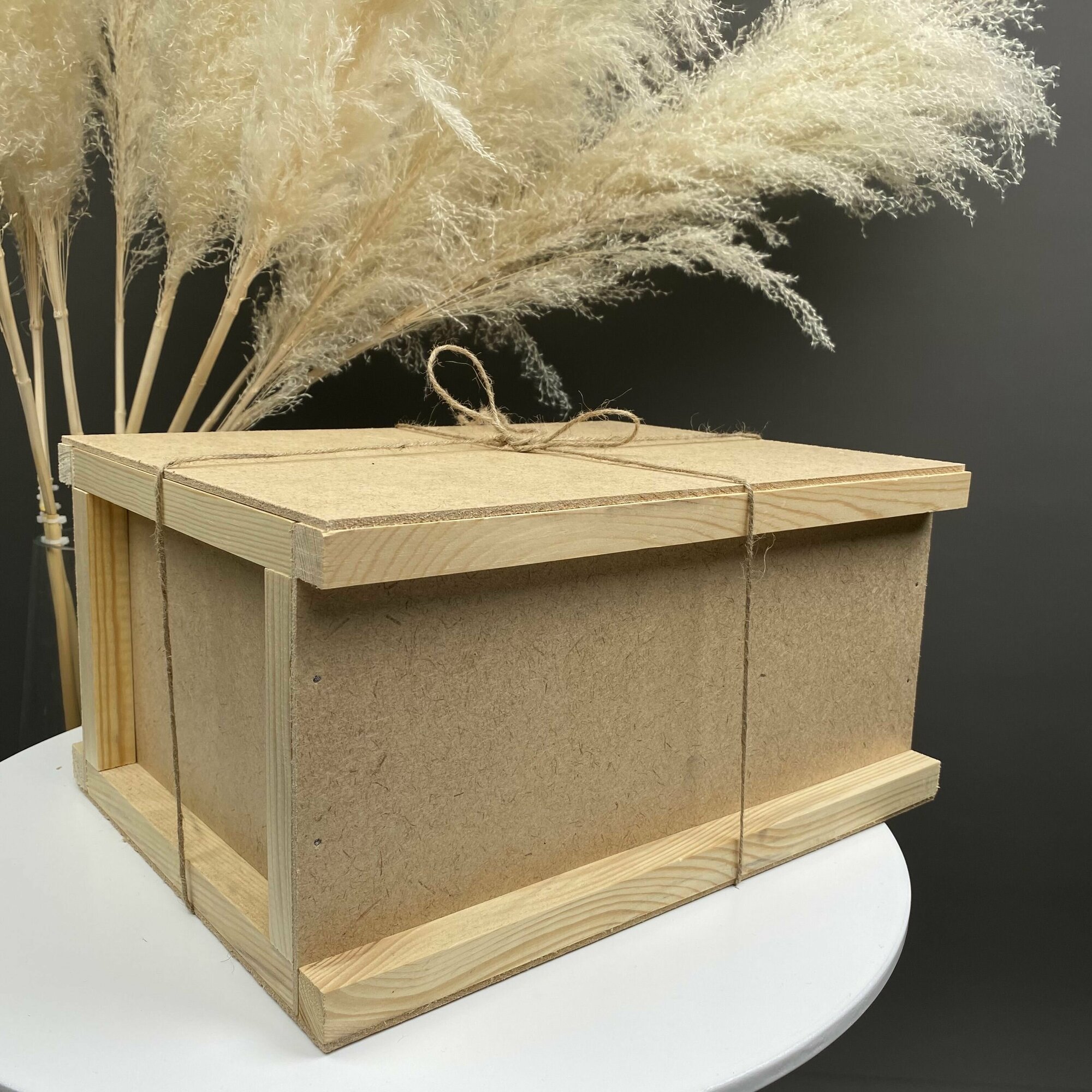 Ящик деревянный для хранения, посылки, подарка (строганная сосна)