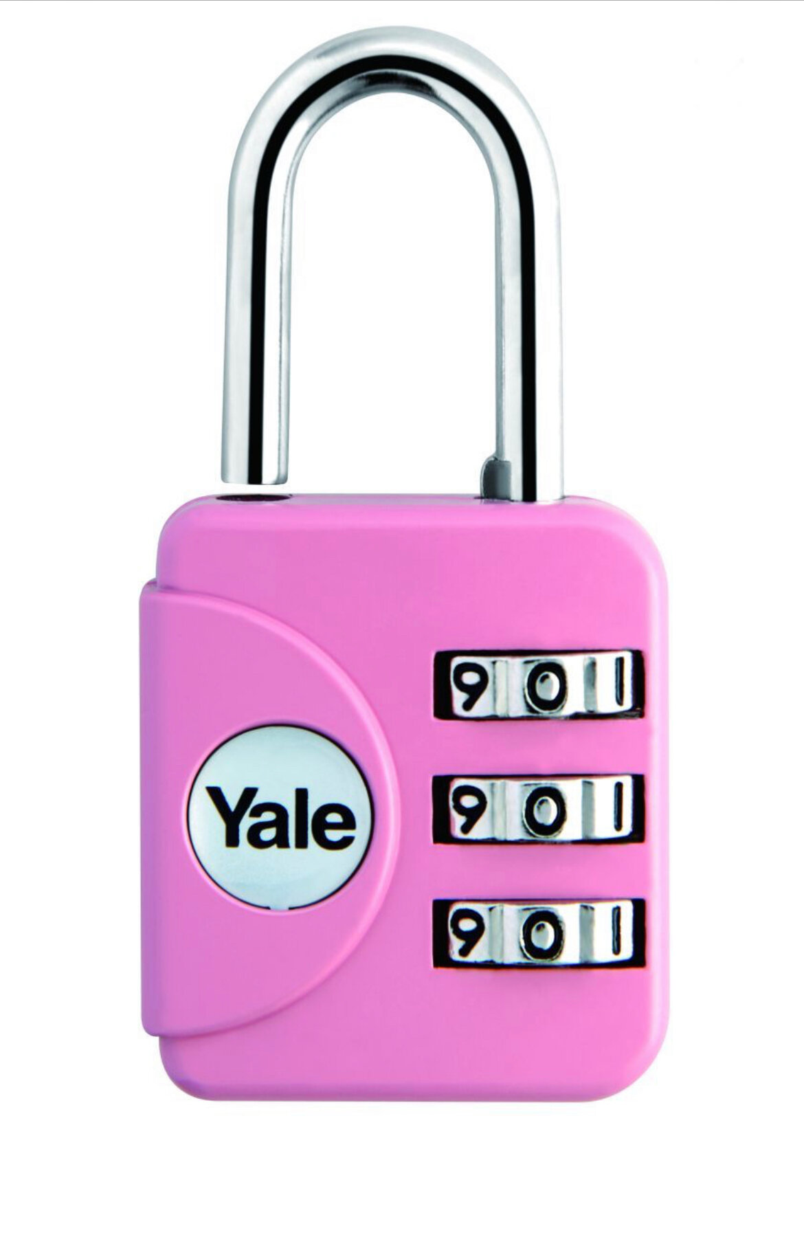 Замок навесной кодовый Yale YP1/28/121/1P (розовый) - фотография № 1