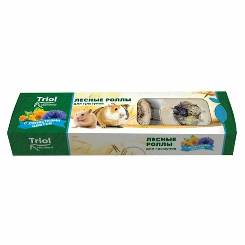 Лакомство Triol Standard лесные роллы для грызунов с лепестками цветов 70 г 9 упаковок 5362₽