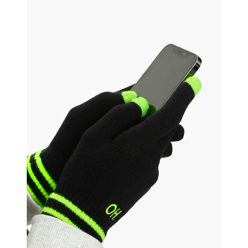 фото Перчатки gloria jeans, размер 6-8л, черный, желтый