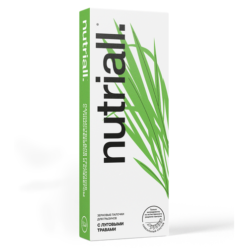 Лакомство для грызунов Nutriall 3 зерновые палочки с луговыми травами (с тимофеевкой и клевером) 90г
