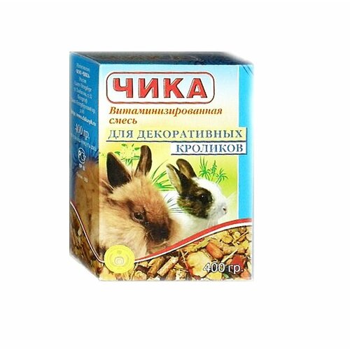 Корм для декоративных кроликов Чика витаминизированная зерносмесь 400г витаминизированная зерносмесь чика для декоративных кроликов 400 г