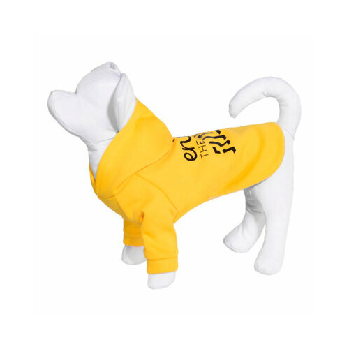 Yami-Yami одежда Толстовка для собаки с капюшоном, жёлтая, S (спинка 23 см), лн26ос, 0,08 кг