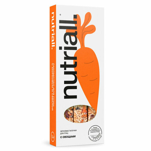 Nutriall Лакомство для птиц с овощами 90 г