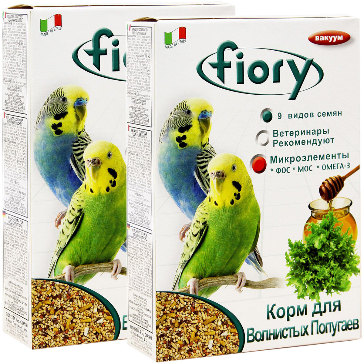 FIORY PAPPAGALLINI — Фиори корм для волнистых попугаев (400 гр х 2 шт)