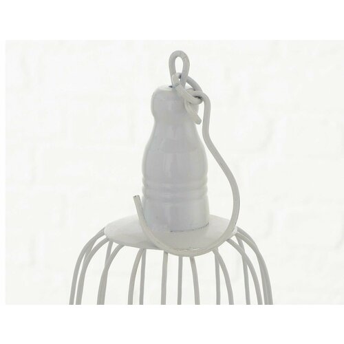 Декоративная клетка для птиц дэйзи малая, металлическая, белая, 39х18 см, Boltze