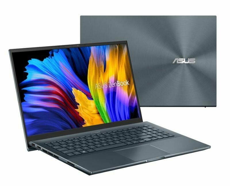 Ноутбук Asus ZenBook Pro 15 UM535QA-KS241 (90NB0UK1-M00BN0) Pine Grey AMD Ryzen 7-5800H/16G/1Tb SSD/15,6" FHD IPS Touch/AMD Radeon Graphics/WiFi/BT/NoOS