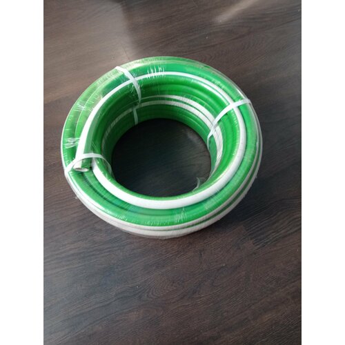 Шланг армированный морозостойкий от -50 до 90 градусов ТЭП-Ф 34 18мм 25 метров три слоя термоэластопласт зеленый с белой полосой 2720₽