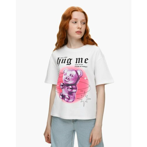 фото Футболка gloria jeans, размер 10-12л/146-152, белый