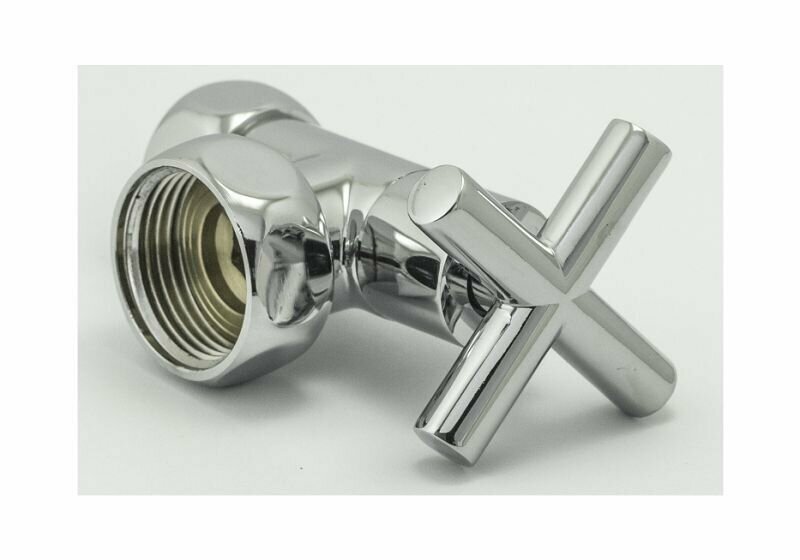 фото Вентиль запорный угловой для п/с 1" х 3/4" г/г (крест) SMART