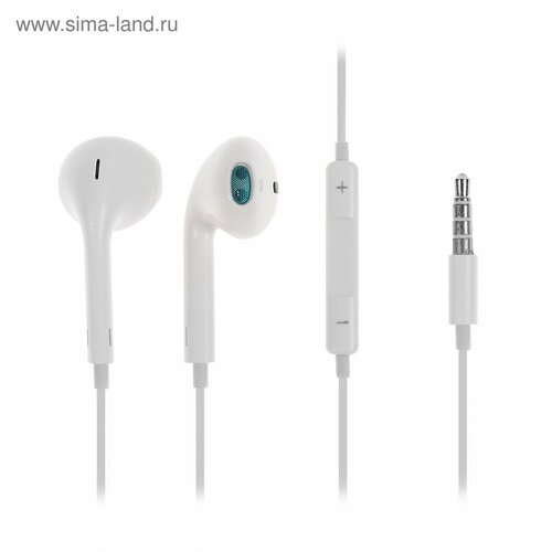 Наушники LuazON W-30 вкладыши микрофон белые 362₽