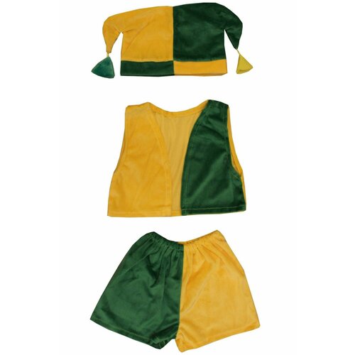 Карнавальный костюм детский Скоморох желто-зеленый LU1735-1 InMyMagIntri 110-116cm детский карнавальный костюм петрушка 16455 110 см