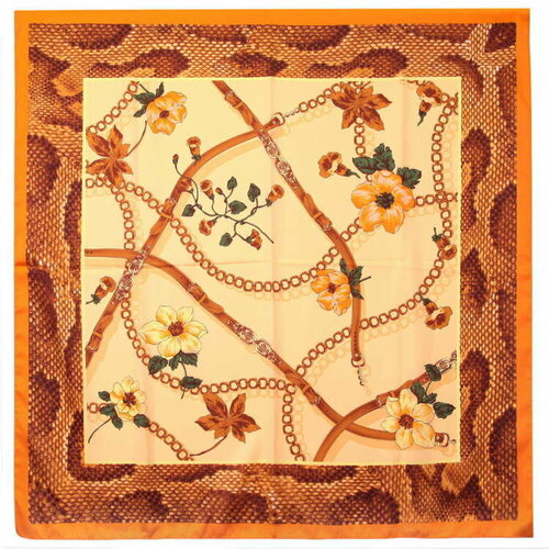Платок Roby Foulards,90х90 см, оранжевый платок roby foulards 90х90 см красный