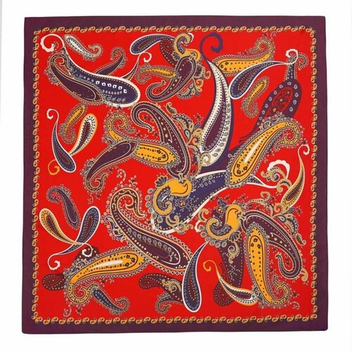 Платок Roby Foulards,90х90 см, красный платок roby foulards 90х90 см красный