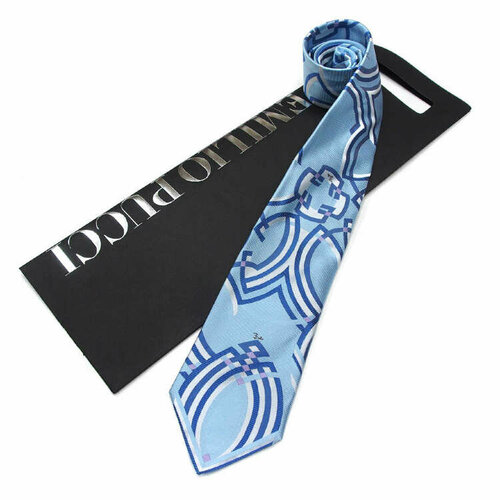 темный галстук с оригинальным узором emilio pucci 61928 Галстук Emilio Pucci, синий