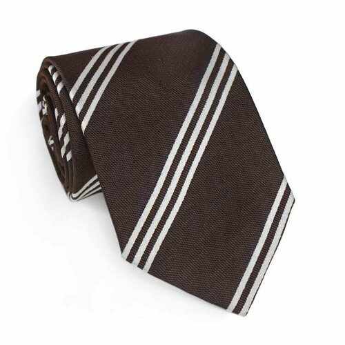 Галстук Rene Lezard, белый, коричневый