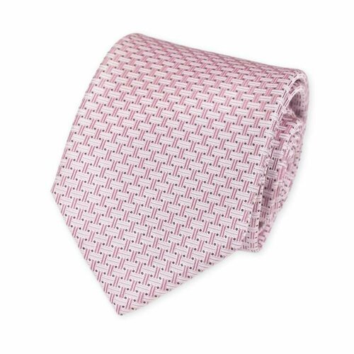 фото Галстук clubseta, натуральный шелк, широкий, в горошек, для мужчин, розовый