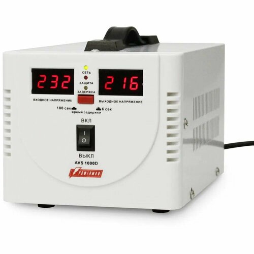 Стабилизатор напряжения Powerman AVS 1000 D (1192182) (945574) {6} стабилизатор напряжения powerman avs d на 2000 ва для котла и дома