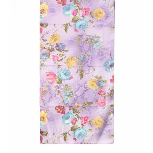 фото Шарф roby foulards,160х40 см, розовый, фиолетовый