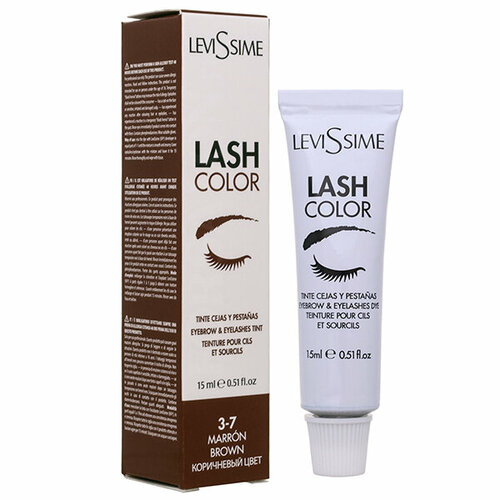 Levissime Краска для бровей и ресниц LASH COLOR 15 мл, 3-7, коричневый, 15 мл, 1 уп.