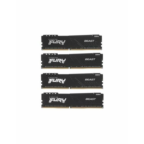 Память оперативная DDR4 Kingston Fury Beast 128Gb 4x32Gb 2666 MHz pc-21300 Black KF426C16BBK4128 3509600₽