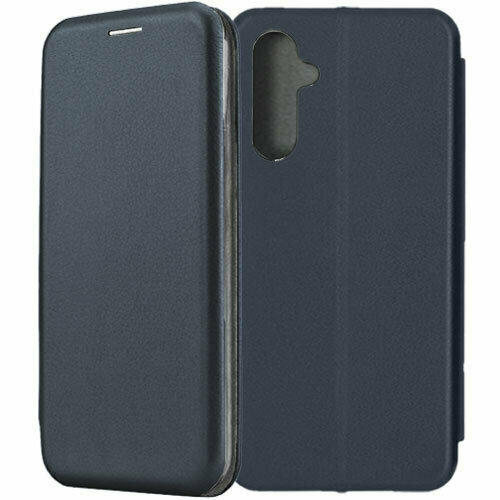 Чехол-книжка Fashion Case для Samsung Galaxy A34 5G A346 темно-синий накладка пластиковая для samsung galaxy a34 5g a346 с силиконовой окантовкой чёрная