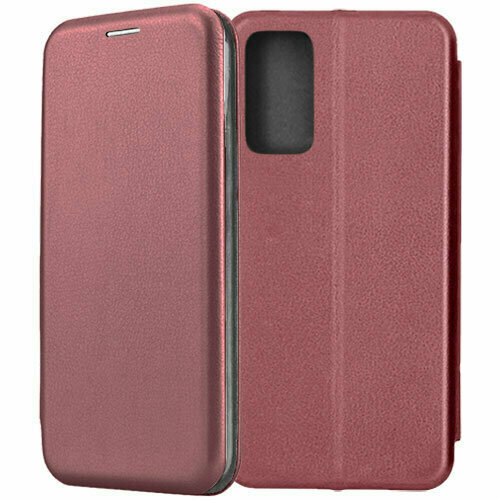 Чехол-книжка Fashion Case для Samsung Galaxy S20 FE G780 темно-красный кожаный чехол книжка gsmin series ktry для samsung galaxy s20 с магнитной застежкой темно коричневый