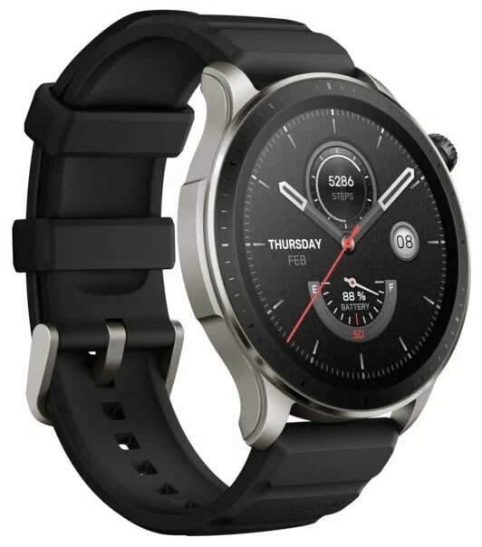 Умные часы Amazfit GTR 4, GPS, 150-215 мм, черный