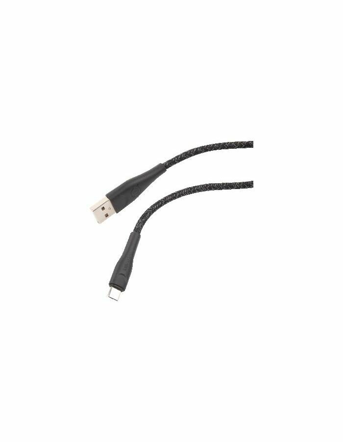 Дата-Кабель USAMS-SJ396 USB - micro USB (2 м) нейлоновая оплетка, черный (SJ396USB01)