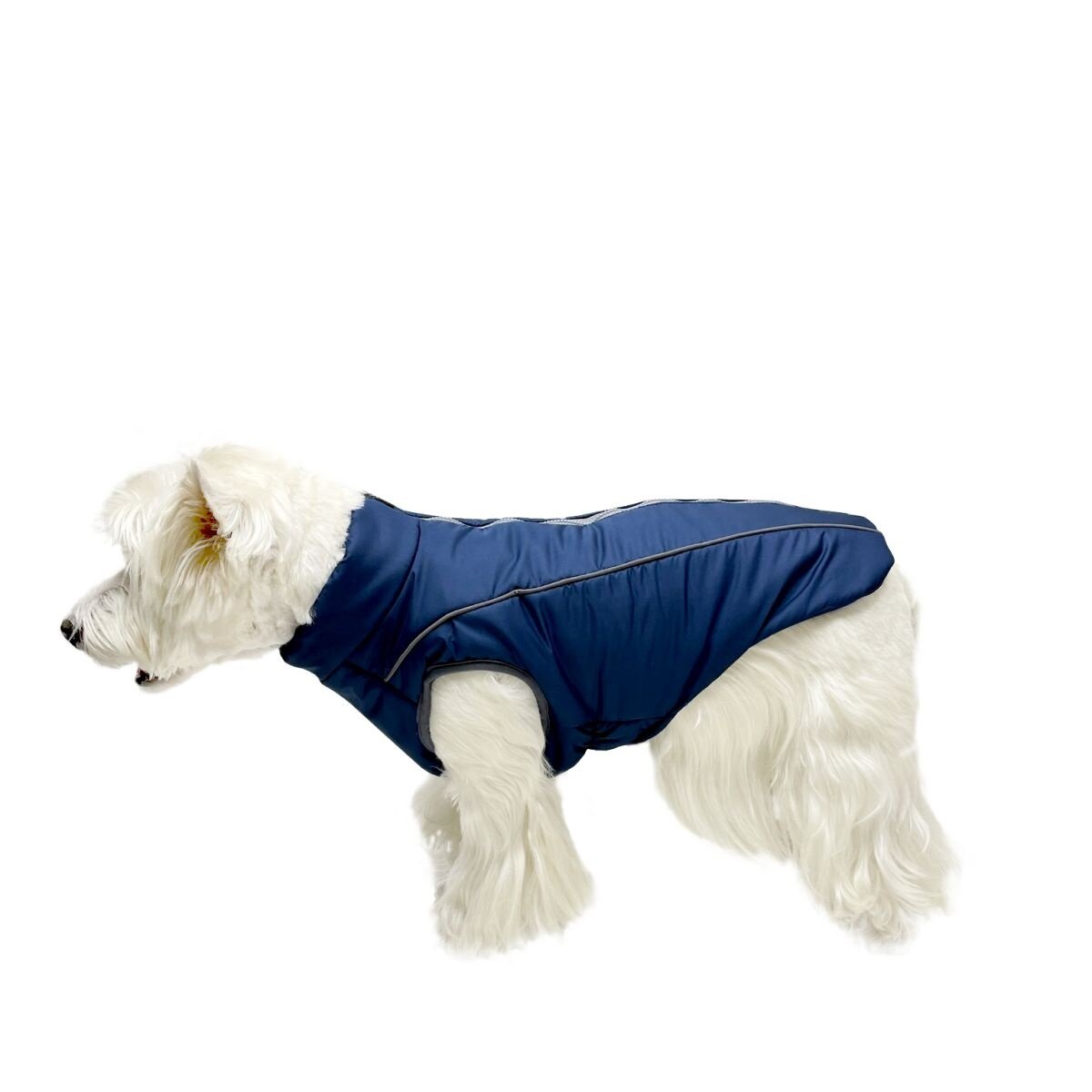 Жилет для собак OSSO-Fashion Снежок зимний р.35 (т. синий) - фотография № 5