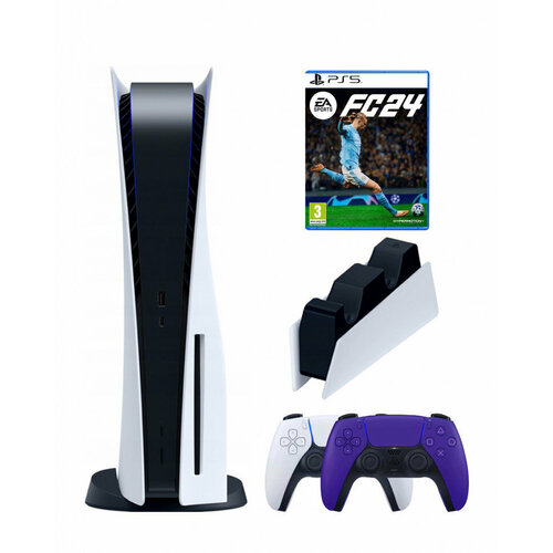 Приставка Sony PlayStation 52-ой геймпадфиолетовыйзарядное FC24 диск 8300000₽