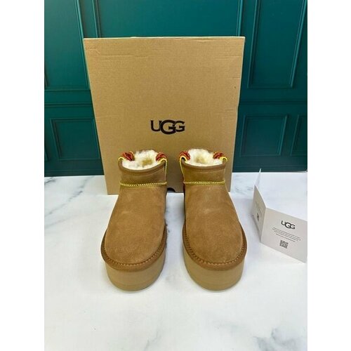 Угги  UGG, натуральная замша, размер 39, бежевый