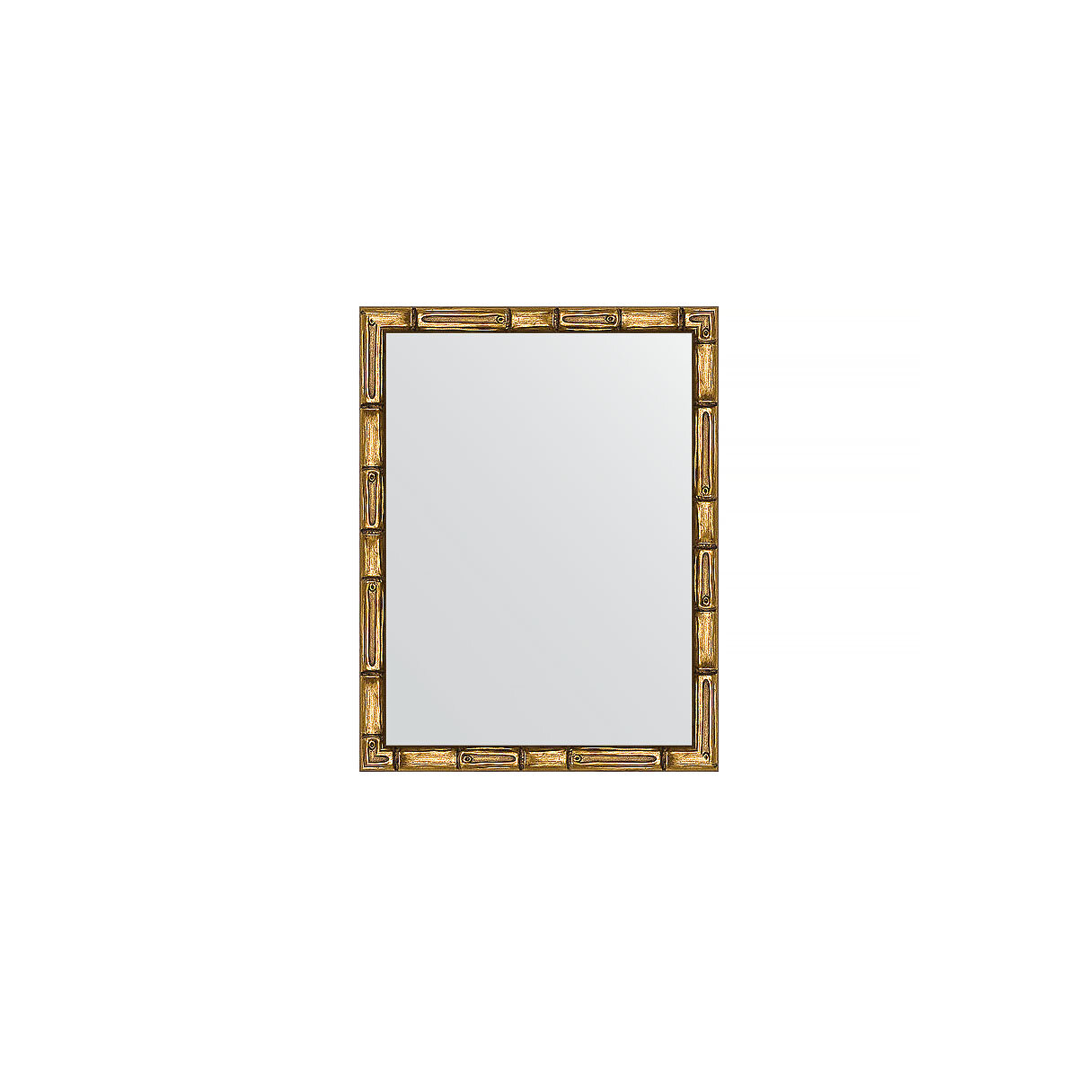 Зеркало настенное EVOFORM в багетной раме золотой бамбук, 34х44 см, для гостиной, прихожей, кабинета, спальни и ванной комнаты, BY 1330