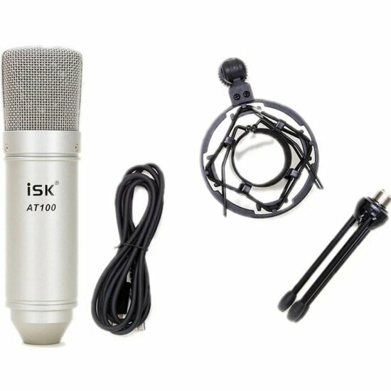 Микрофон Isk AT-100, конденсаторный, USB