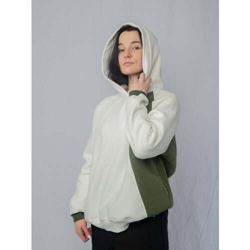 фото Толстовка стильновъ, размер 44/52, белый, зеленый